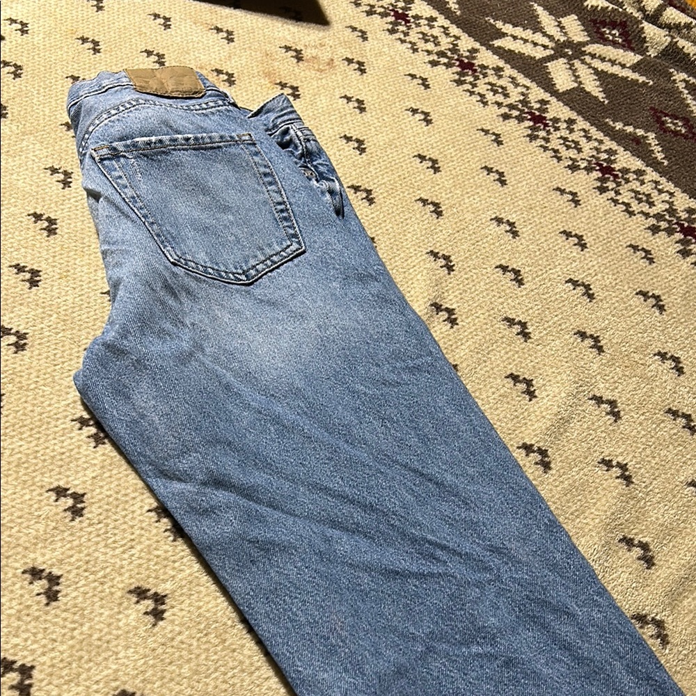 Aeropostale Women's Boyfriend Jeans - Light Blue